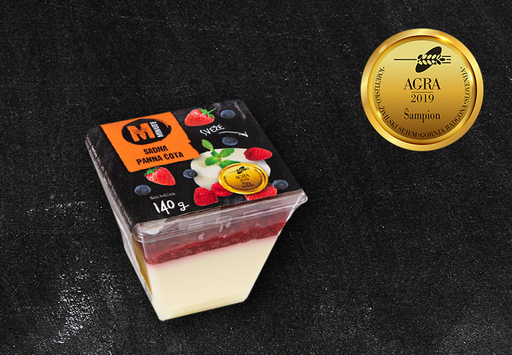 Minute Nagrada AGRA Loncek Panna Cotta S sadjem