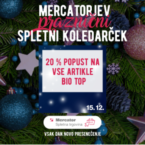 15. 12. 2021 - 20 % popust na vse artikle Bio Top