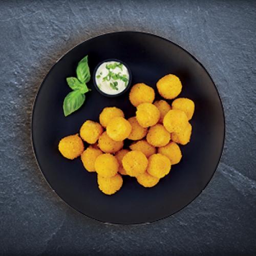 Paniran sir McCain, kroglice, postrežen, *cena za porcijo (cca. 100 g): 1,29 €