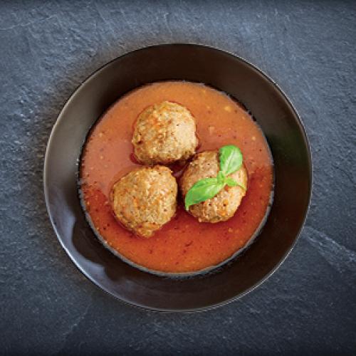 Čufti v omaki Minute, postreženi, *cena za porcijo (cca. 250 g): 3,24 €