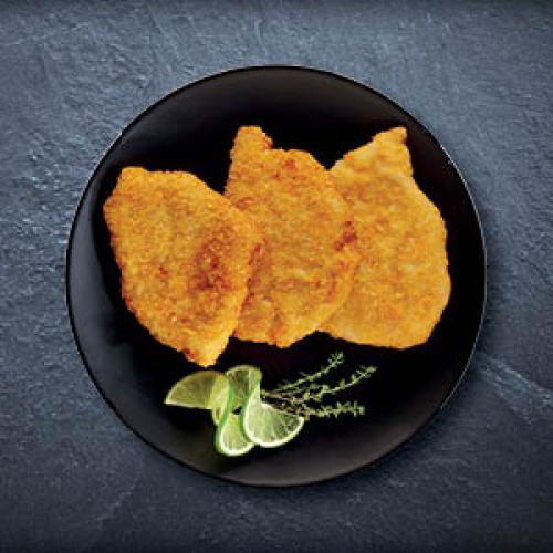 Paniran piščančji zrezek, postrežen, cena 2 kosa (cca. 200 g): 2,59 EUR