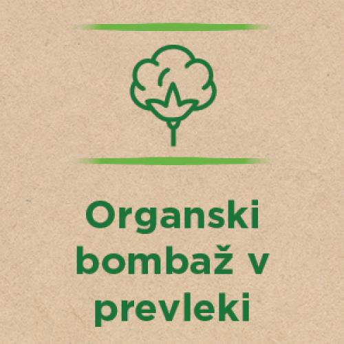 Organski bombaž v prevleki ležišča.