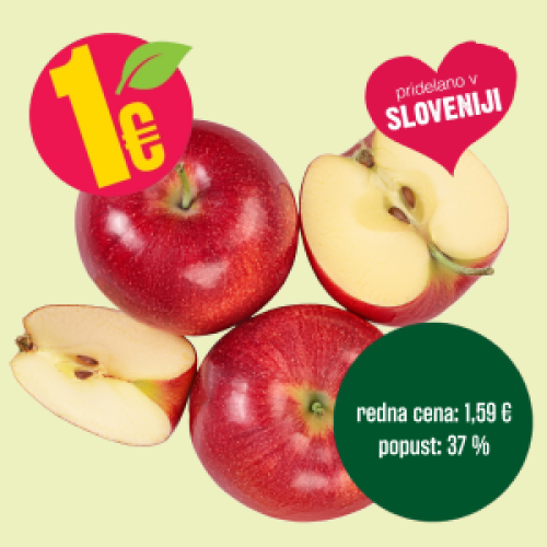 SLOVENSKA JABOLKA IDARED (cena za kg)